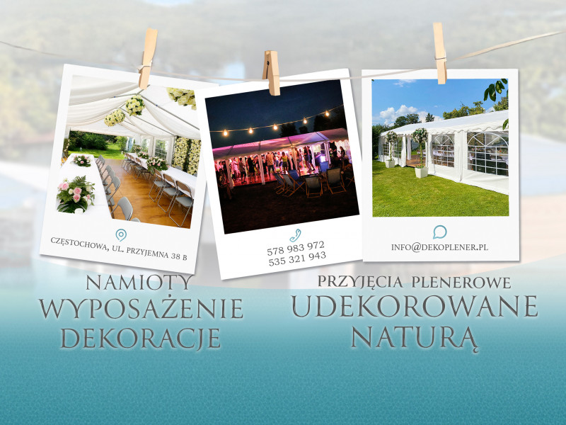 dekoplener-wypozyczalnia-namiotow-i-dekoracji zdjęcie prezentacji gdzie wesele